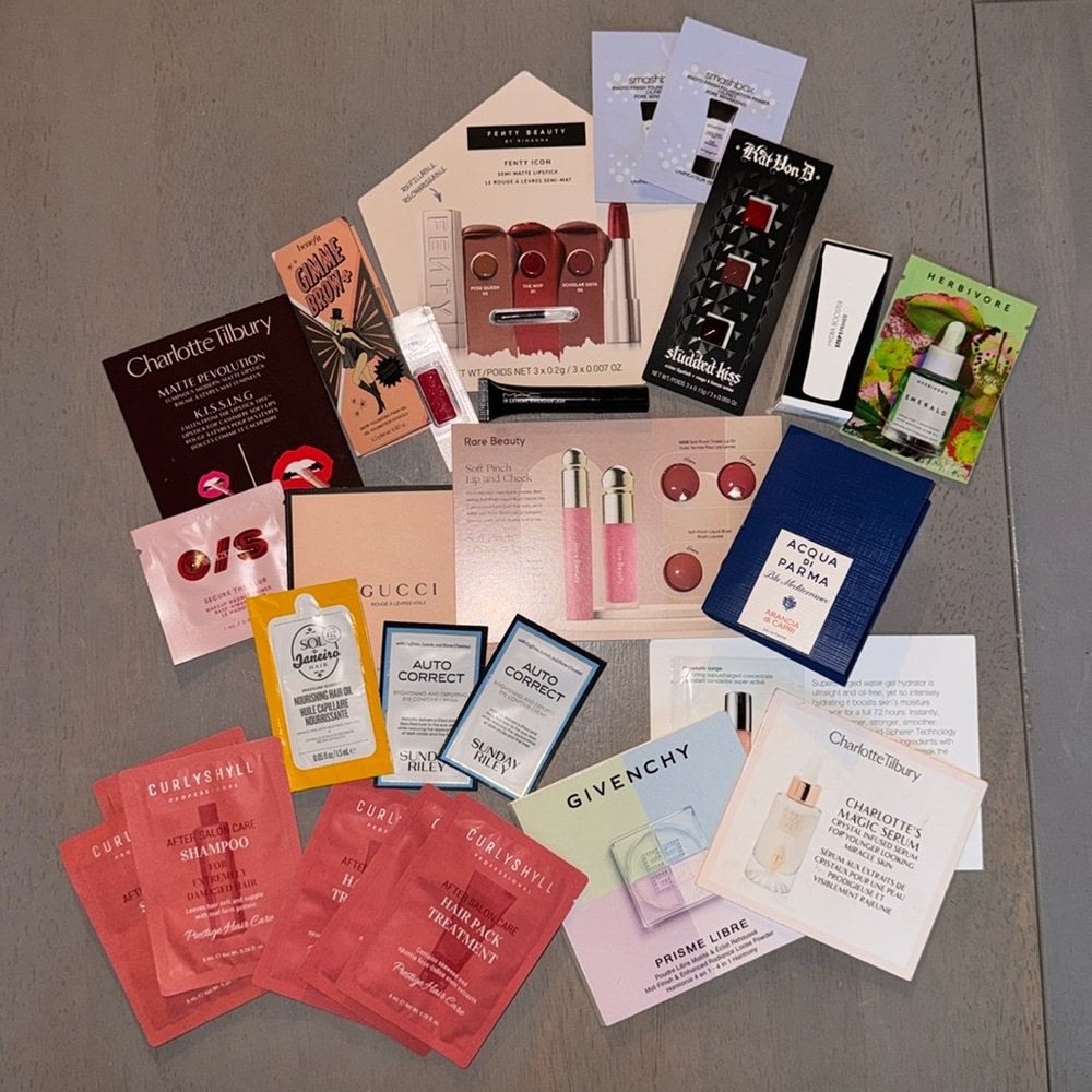Lot of makeup and hair/cosmetic samples
